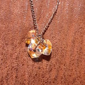 Crystal heart-shape pendant necklace
